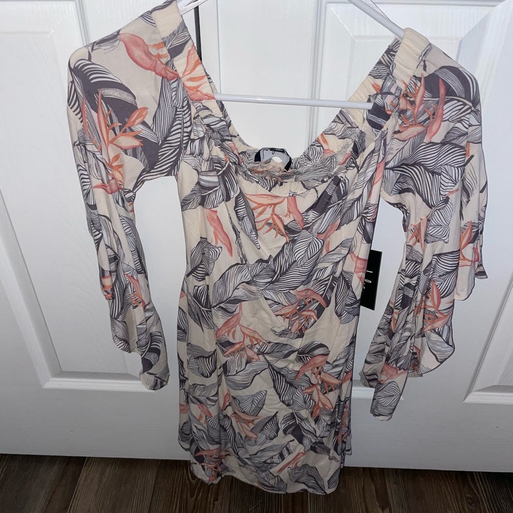 Grey and orange dress